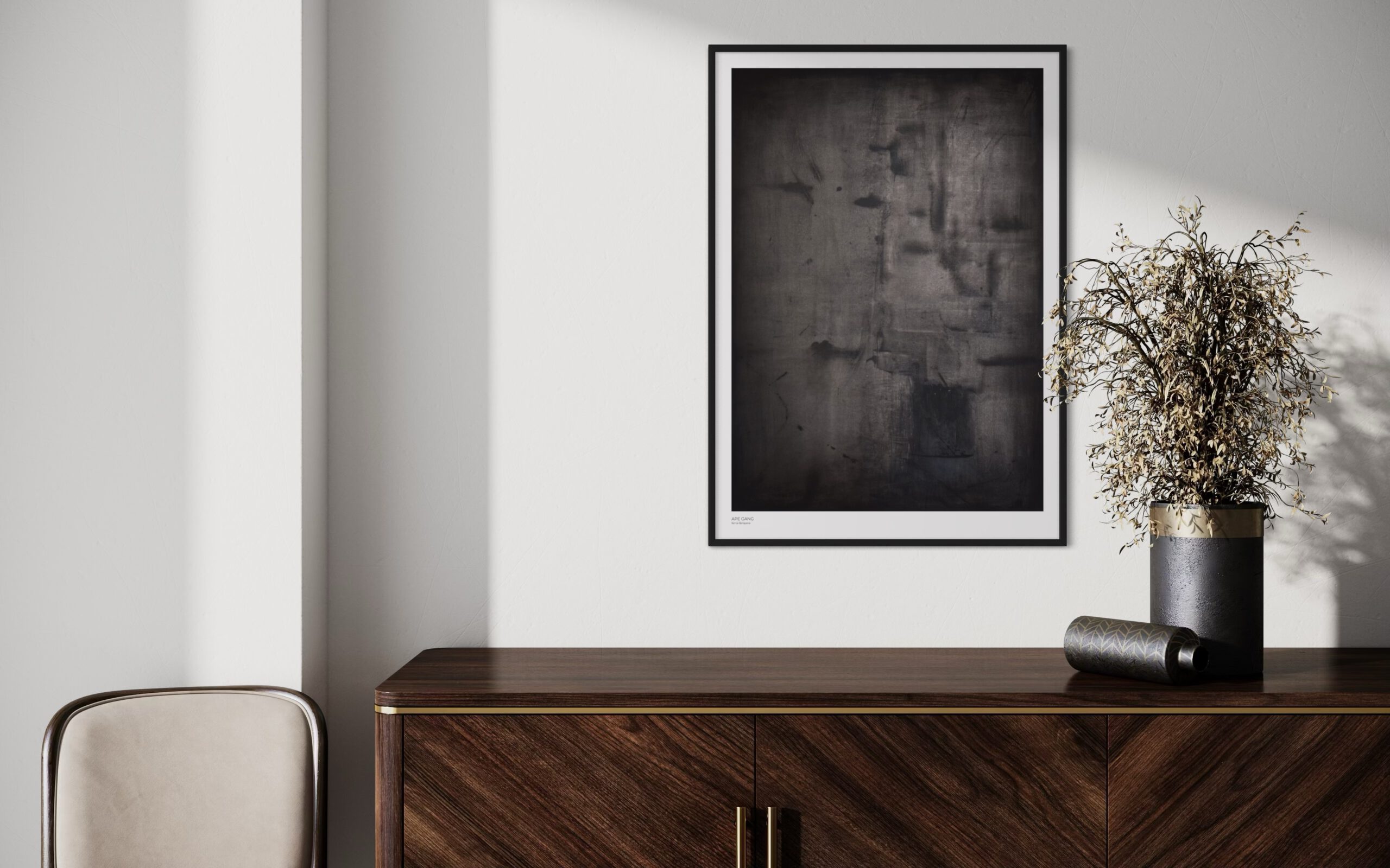 Black Waves - Schwarz-Weiß-Kunstdrucke